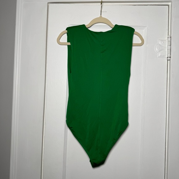 Zara Blogger Fave Spring Padded Shoulder Contour Bodysuit Small NEW - Picture 10 of 16